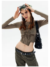 Retro Printed Long Sleeve T-Shirt