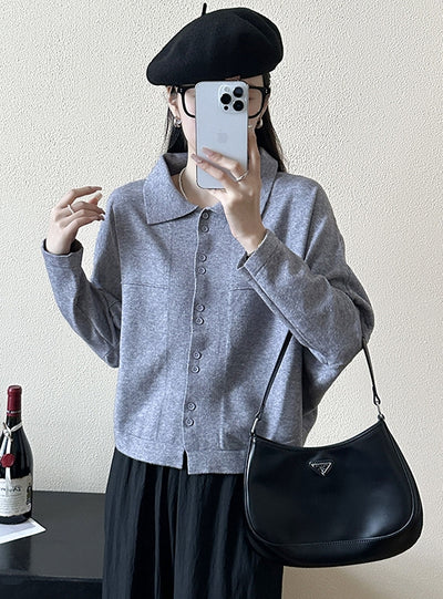 Bat Sleeve Casual Loose Sweater Coat