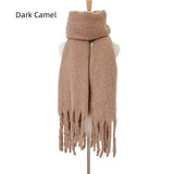 Thick Tassel Solid Color Thick Scarf
