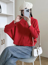 Bat Sleeve Casual Loose Sweater Coat