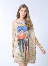 Cartoon Printed Loose Sweater