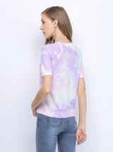 Short-sleeved Pullover Tie-dyed Shirt