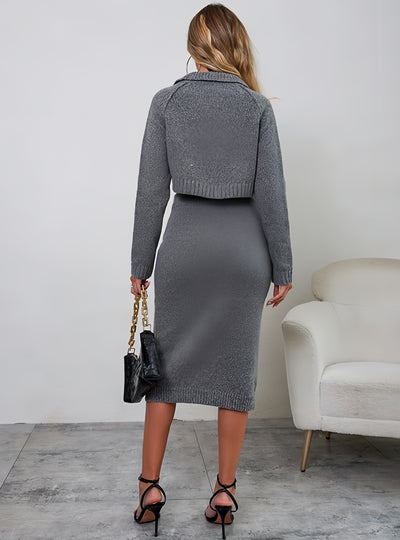 Knitted Suit Skirt Slim Sweater Two-piece Suit