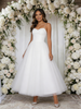 White Spaghetti Straps Wedding Dress