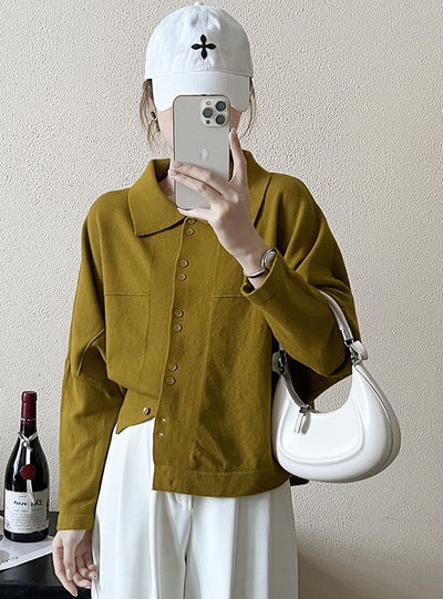 Bat Sleeve Casual Loose Sweater Coat