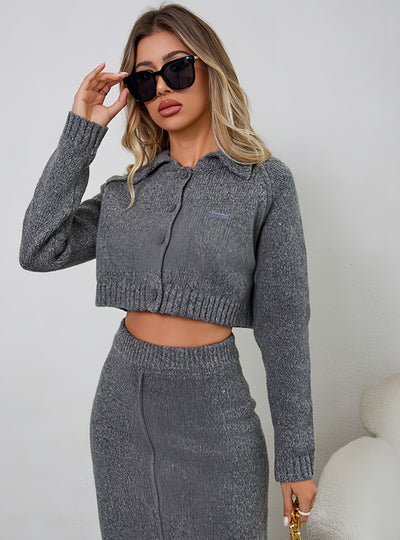 Knitted Suit Skirt Slim Sweater Two-piece Suit