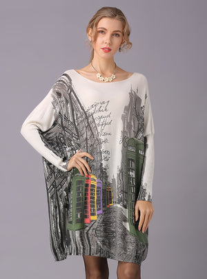 Long Sleeve Loose Medium and Long Sweater