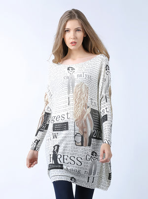 Long Sleeve Pullover Letter Print Sweater