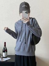 Pullover Drawstring Hooded Sweater