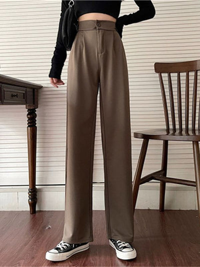 Slim Loose Wide-leg Pants High-waisted Pants