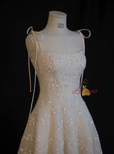 Ivory Spaghetti Straps Short Prom Dress