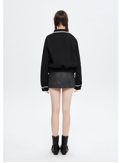 Short Fragrance Long Sleeve Coat