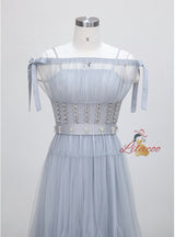 Retro Mesh Sling Off the Shoulder Dress