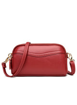 Small Double Zipper Messenger Bag Clutch Bag