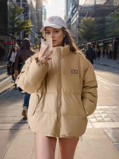 Thickened Vertical Retro Loose Cotton-padded Jacket