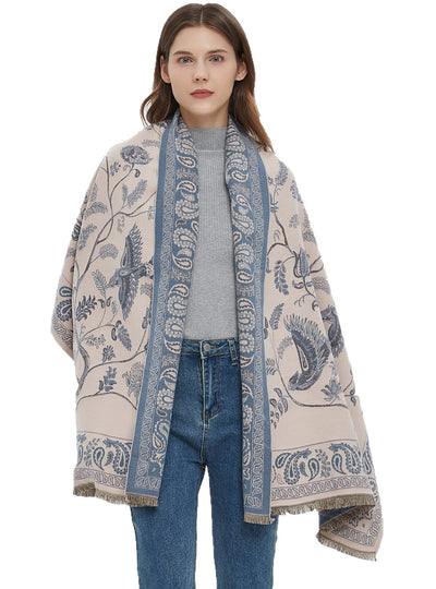 Jacquard Cashew Flower Scarf Shawl