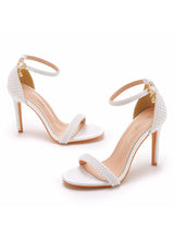Pearl Stiletto Bridal Sandals