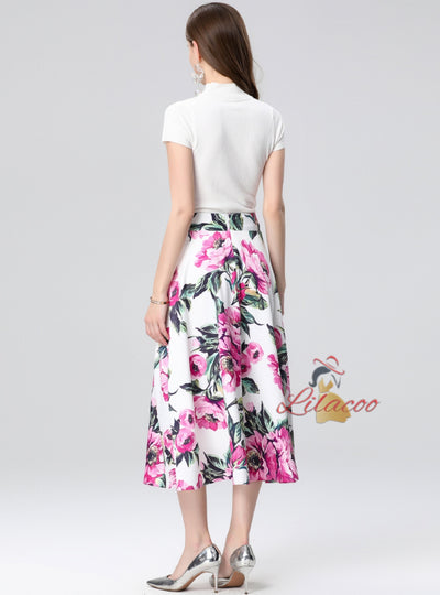 Short-sleeved Shirt Skirt Two-piece Suit