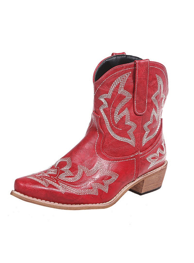 Thick Heel and Pointed Rubber Short Martin Boots