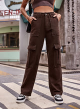 Multi-pocket Loose Casual Denim Overalls Pant