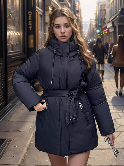 Silm Waist Short Thick Cotton-padded Jacket