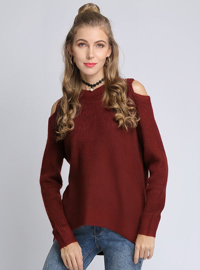 Solid Color Round Neck Loose Pullover Sweater