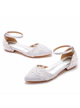 2 cm Flat Heel Casual Pointed Wedding Sandals