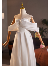 Strapless Ankle Length Pleats Wedding Dress