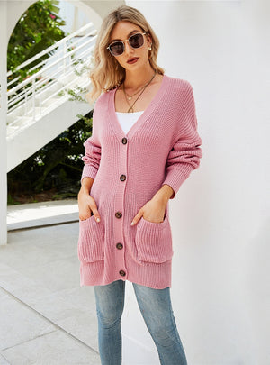 Large Size Knitted Cardigan Sweater Coat