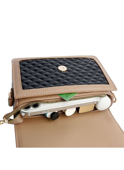 Rhombic Wide Shoulder Strap Slung Square Bag