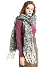 Thick Tassel Color Matching Thick Scarf