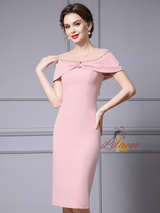 Pink Beading Mother Of The Bride Dress