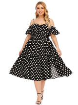 Polka-dot Suspender Loose Dress