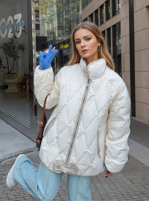 Lingge Baseball Uniform Cotton-padded Jacket