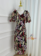 Heavy Industry Embroidery Slim Dress