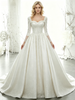 White Short Sleeve Sequins Wedding Dres