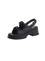 Thick Soles Raised Pleats Roman Sandals