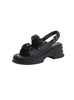 Thick Soles Raised Pleats Roman Sandals