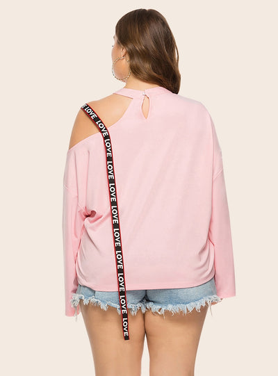 Solid Color Long Sleeve Loose T-shirt