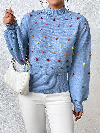 Fashion Colored Ball Sweater