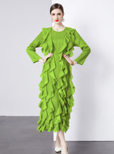 Pleated Ruffled Three-dimensional Loose Dress