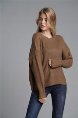 Loose Round Neck Long Sweater