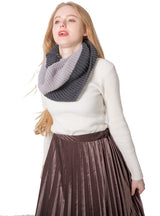 Knitted Wool Splicing Warm Scarf