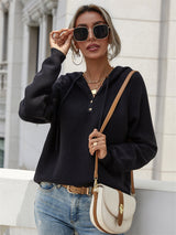Leisure Hooded Pullover Single-breasted Sweater