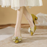 Pointed Platform Heels Crystal Shoes