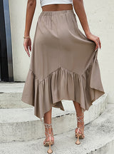 Irregular Stitching Pleated Skirt