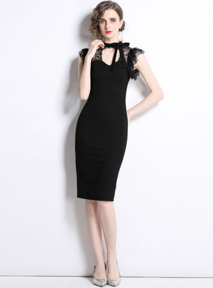 Sexy Black Lace Slim Dress