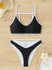 Contrasting Sexy Openwork Bikini