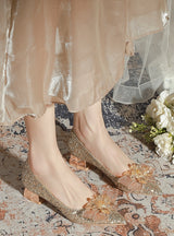 Bride Women's Shoes Crystal Platform Shoes