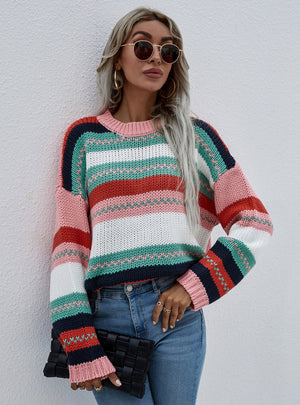 Rainbow Pullover Losse Sweater